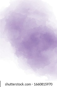 Abstract Purple Watercolor Background. Lavender Color, Delicate Postcard Or Invitation.