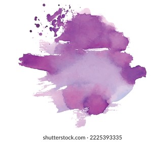 abstrakter violetter Aquarell-Farbfleck, strukturierter Hintergrund Vektorgrafik 