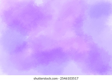 Abstract purple watercolor texture on paper, presented in vector format. Perfect for use as a background or wallpaper.