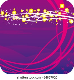 Abstract purple wave background