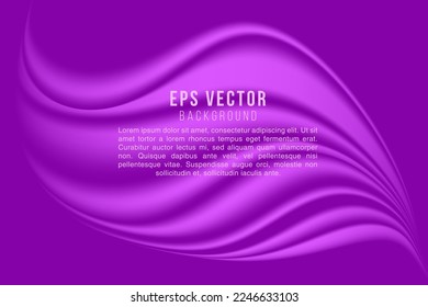 Abstract purple wave background. Dynamic shapes composition Eps10 vector
