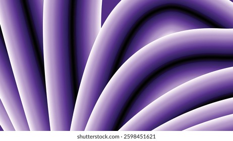 Abstract Purple Wave Background with Smooth Gradient and Copy Space for Modern Design