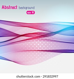 Abstract purple wave background, vector illustration