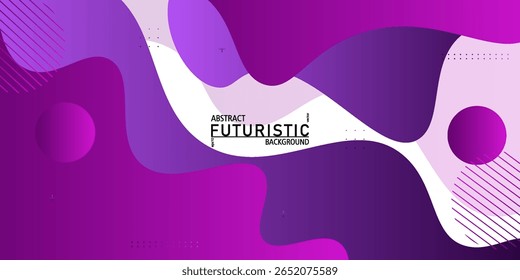 Abstrakter violetter Wellenbanner-Hintergrund. Trendy Form Muster auf weißem Hintergrund. Einfaches und elegantes Banner-Konzept. Vektor eps10