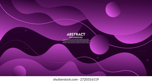 Abstractas fondo de Anuncio de onda púrpura. Patrón de elemento fluido de onda simple con diseño de línea. Vector eps10