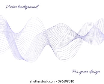 Abstract purple wave blend on a white background. Vector image for design and execution of catalogs, magazines