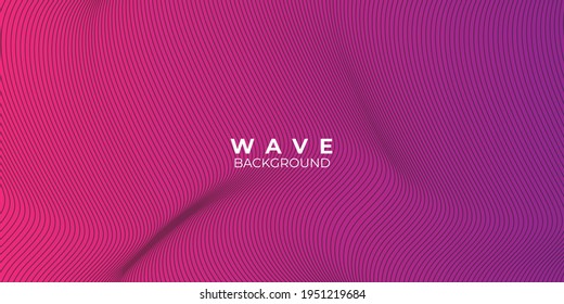 Abstract purple wave design, digital music background, vector communication concept, overlapping circles, empty space