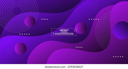 Abstract purple wave fluid 3D pattern background. Trendy geometric shape design. Vector Eps10