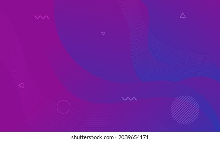 Resumen del fondo geométrico de la ola púrpura. Diseño de fondo moderno. color de gradiente. Composición de formas fluidas. Apto para el diseño de la presentación. sitio web, base para banners, fondos de pantalla, folletos, carteles