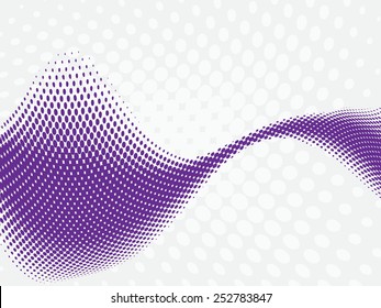 Abstract Purple Wave With Halftone