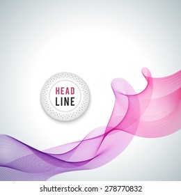 Abstract purple wave isolated on white background. Vector illustration for modern business design. Futuristic wallpaper. Cool element for presentation, card, flyer and brochure.