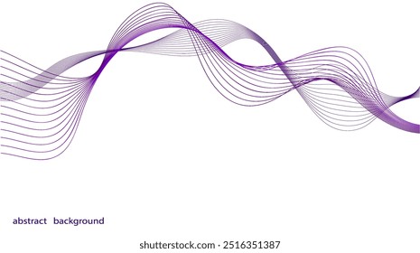 Um Projeto De Fundo De Linhas De Onda Roxo Abstrato Que É Elegante E Único Em Sua Aparência