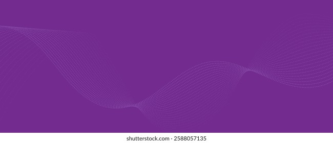 Abstract purple wave vector banner