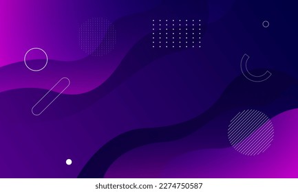 Abstract purple waves background. Dynamic shapes composition. Eps10 vector