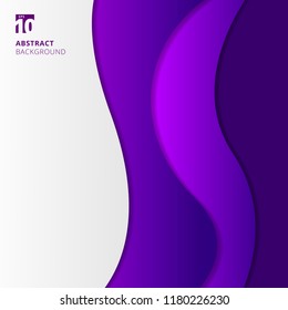 Abstract purple waves background. You can use for brochure, presentation, poster, leaflet, flyer, print, advertising, banner, website. Vector illustration