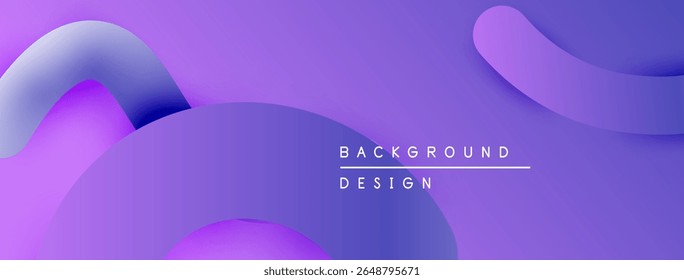 Abstract purple waves create fluid background. Minimalist design features text background design. Smooth gradients offer modern aesthetic.