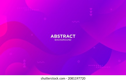 Abstract Purple waves geometric background. Modern background design. gradient color. Fluid shapes composition. Fit for presentation design. website, banners, wallpapers, brochure, posters