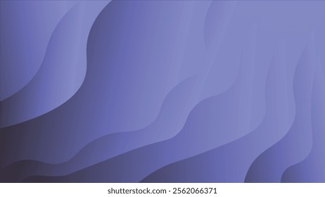 Abstract Purple Wavy Background Design, Gradient Layers, Soft Hues