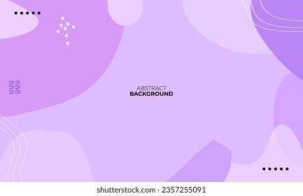 Abstract purple wavy backgrounds. Hand drawn various shapes and doodle objects. Contemporary organic modern trendy vector illustrations. Every background is isolated. Pastel colors