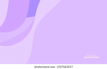 Abstract purple wavy backgrounds. Hand drawn various shapes and doodle objects. Contemporary modern trendy vector illustrations. Pastel colors