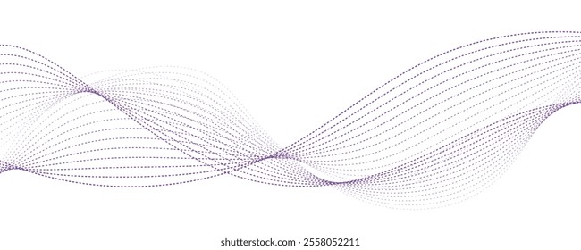 Abstract purple wavy lines. Background design element