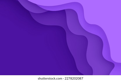 fondo de capas de solapamiento de hojas de papel violeta abstracta. vector eps10