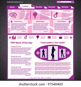 Abstract purple web site design template, vector