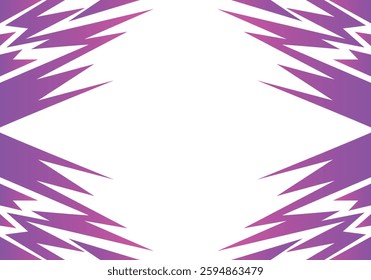 Abstract purple and white background with spikes and zigzag narrow line pattern