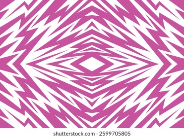 Abstract Purple and white background with spikes and zigzag narrow line pattern work