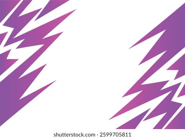 Abstract Purple and white background with spikes and zigzag narrow line pattern work