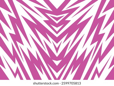 Abstract Purple and white background with spikes and zigzag narrow line pattern work