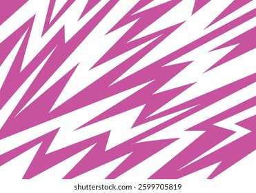 Abstract Purple and white background with spikes and zigzag narrow line pattern work