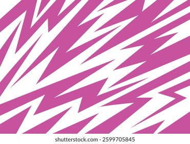 Abstract Purple and white background with spikes and zigzag narrow line pattern work