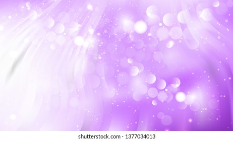 Abstract Purple and White Blurred Bokeh Background Vector