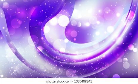 Abstract Purple and White Blurred Bokeh Background Vector
