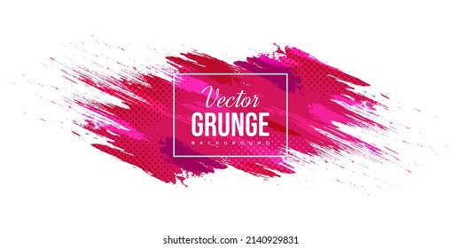 Abstract Purple and White Grunge Background with Halftone Style. Brush Stroke Illustration for Banner, Poster. Sports Background. Scratch and Texture Elements For Design