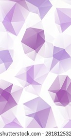Abstract Purple and White like dot Color geometric rumpled triangular low poly style vector Background for Smart phone