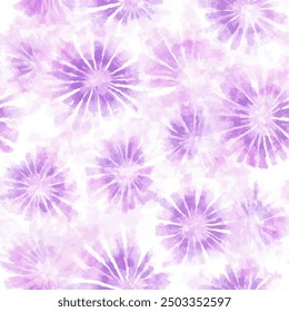 Abstract purple and white tie dye, shibori watercolor painting, Cute seamless pattern design element for sale banners, posters, labels, and gift wrapping paper.