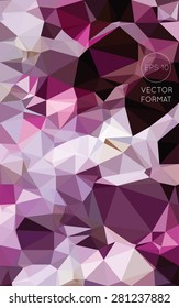 Abstract purple and white triangular low poly style vector background,Vector illustration