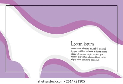 Abstract Purple and White Wave Background Design Vector Illustration