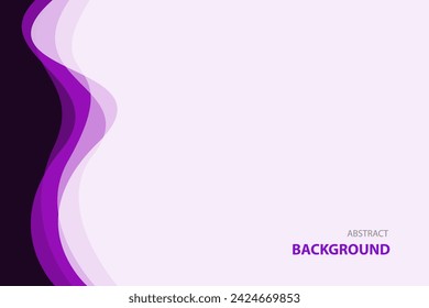 Fondo de vector de capa de onda púrpura y blanca. diseño de plantilla	