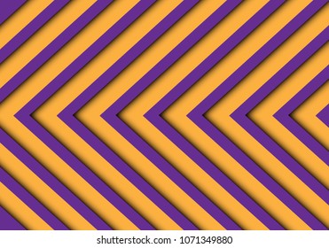 Abstract purple yellow arrows pattern background vector illustration.