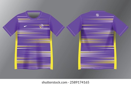 abstract purple and yellow background pattern for sport jersey design mockup