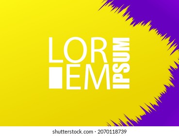 fondo púrpura y amarillo abstracto con forma áspera, espacio libre, minimalista, moderno, gradiente suave y diseño de moda estilo vectorial