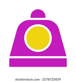 Abstract purple and yellow geometric form design