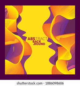 Abstract purple yellow modern fluid background.suitable for cover, template, decorated, brochure, flyer,poster, Banner, social media post,Card, landing page