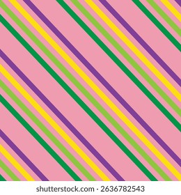  abstract purple, yellow, nion and green colour diagonal line pattern with pink background