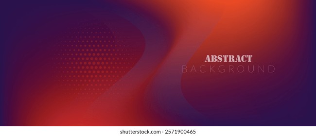 Abstract Purple-Orange Gradient Background with Halftone Effects