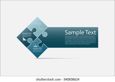 Abstract Puzzle arrow infographic design. Eps10 vector for your design