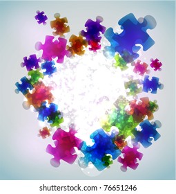 Abstract puzzle background